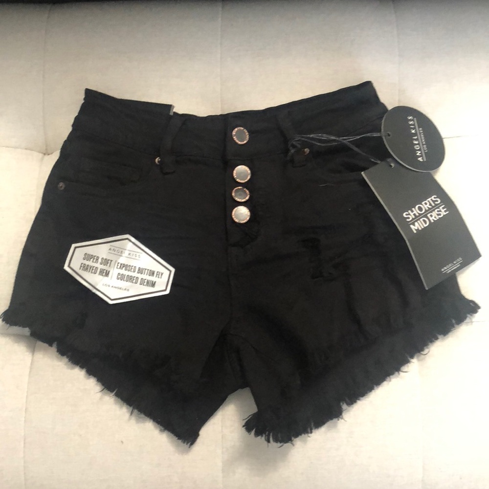 Black Mid Rise shorts